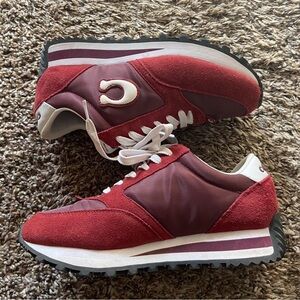 Coach Red and White Runner Sneakers